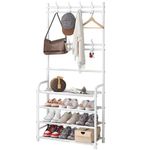 Casa si Gradina - Mobilier - Organizare si depozitare - Cuiere - Cuier haine cu suport pantofi, 5 rafturi - Infinity.ro