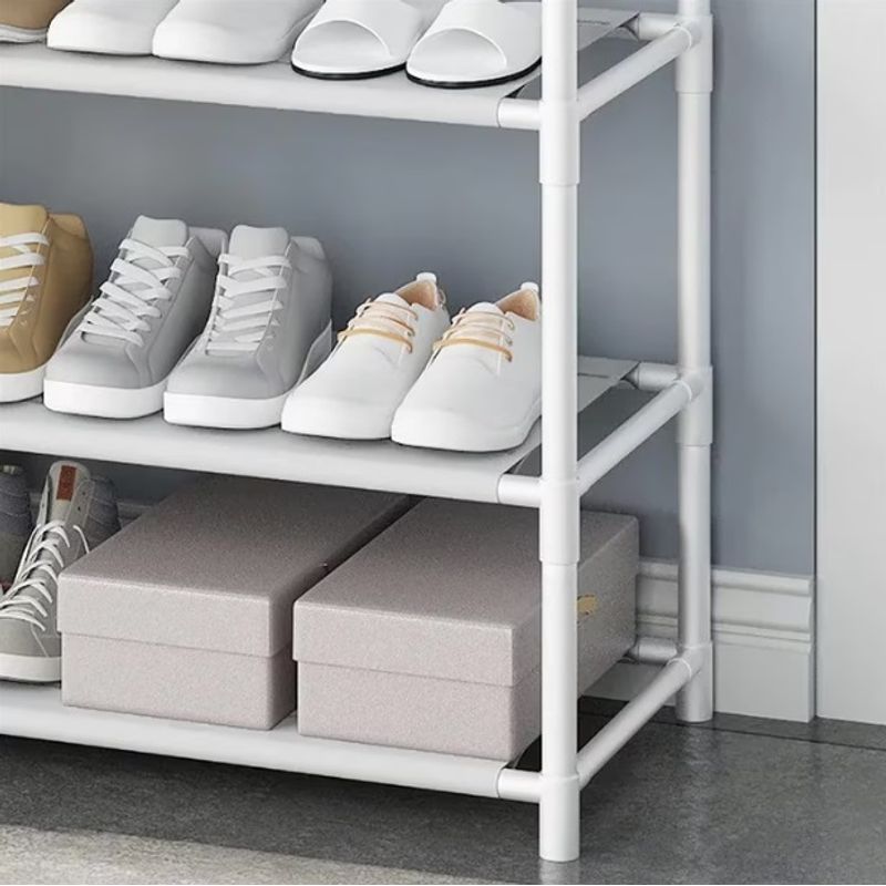 Casa si Gradina - Mobilier - Organizare si depozitare - Cuiere - Cuier haine cu suport pantofi, 5 rafturi - Infinity.ro