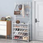 Casa si Gradina - Mobilier - Organizare si depozitare - Cuiere - Cuier haine cu suport pantofi, 5 rafturi - Infinity.ro