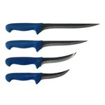 Casa si Gradina - Bucatarie si vesela - Vesela si tacamuri - Cutite si seturi de cutite - Set 4 cutite profesionale macelarie, 1 Cutit injunghiat 25 cm, 1 Cutit injunghiat 20 cm, 2 Cutite dezosat filetat lama - Infinity.ro