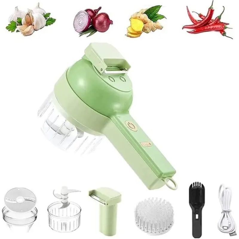 Electronice si Electrocasnice - Electrocasnice bucatarie - Mixere, tocatoare & roboti de bucatarie - Blendere si mini tocatoare - Tocator electric de legume, fructe, condimente si carne, 4 in 1 - Infinity.ro