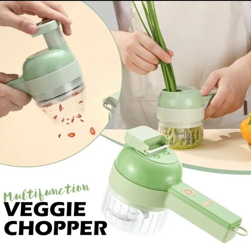 Electronice si Electrocasnice - Electrocasnice bucatarie - Mixere, tocatoare & roboti de bucatarie - Blendere si mini tocatoare - Tocator electric de legume, fructe, condimente si carne, 4 in 1 - Infinity.ro