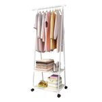 Casa si Gradina - Mobilier - Organizare si depozitare - Organizator incaltaminte - Suport pentru haine si umerase, 160 x 55 x 42 cm, alb - Infinity.ro