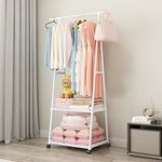Casa si Gradina - Mobilier - Organizare si depozitare - Organizator incaltaminte - Suport pentru haine si umerase, 160 x 55 x 42 cm, alb - Infinity.ro