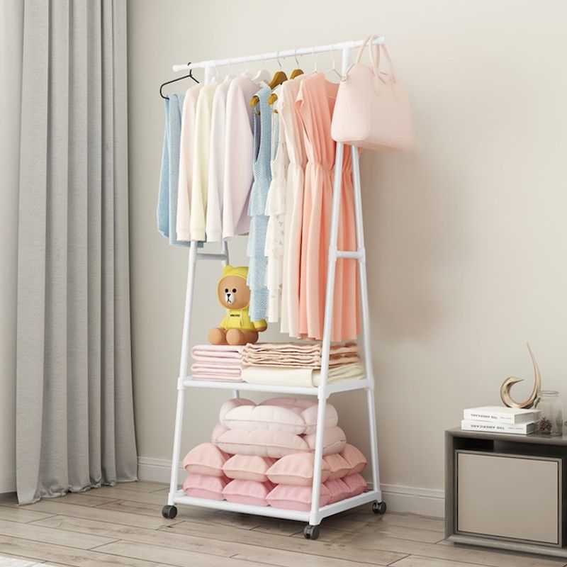 Casa si Gradina - Mobilier - Organizare si depozitare - Organizator incaltaminte - Suport pentru haine si umerase, 160 x 55 x 42 cm, alb - Infinity.ro