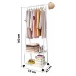 Casa si Gradina - Mobilier - Organizare si depozitare - Organizator incaltaminte - Suport pentru haine si umerase, 160 x 55 x 42 cm, alb - Infinity.ro