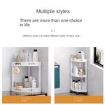 Casa si Gradina - Mobilier - Mobilier baie - Etajere baie - Raft de colt cu 4 niveluri, multifunctional, cu roti, alb, 34 x 24 x 93 cm - Infinity.ro
