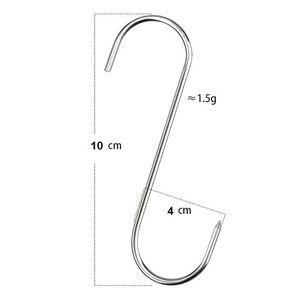 Carlige din otel inoxidabil, 10 buc/set, 10 cm