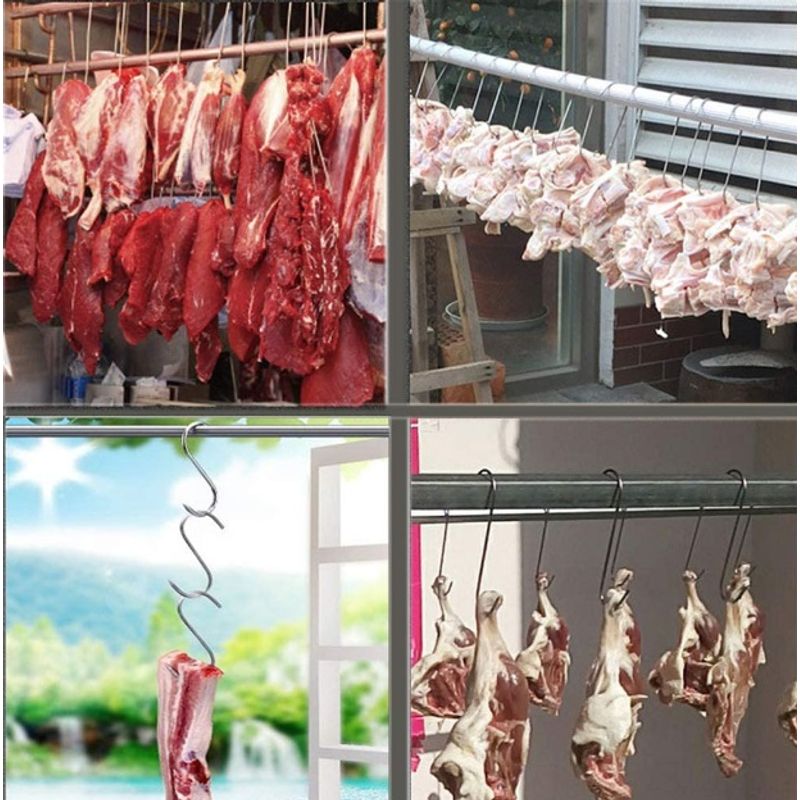 Casa si Gradina - Gradina si terasa - Gratare si accesorii - Accesorii gratare - Carlige din otel inoxidabil, 10 buc/set, 10 cm - Infinity.ro