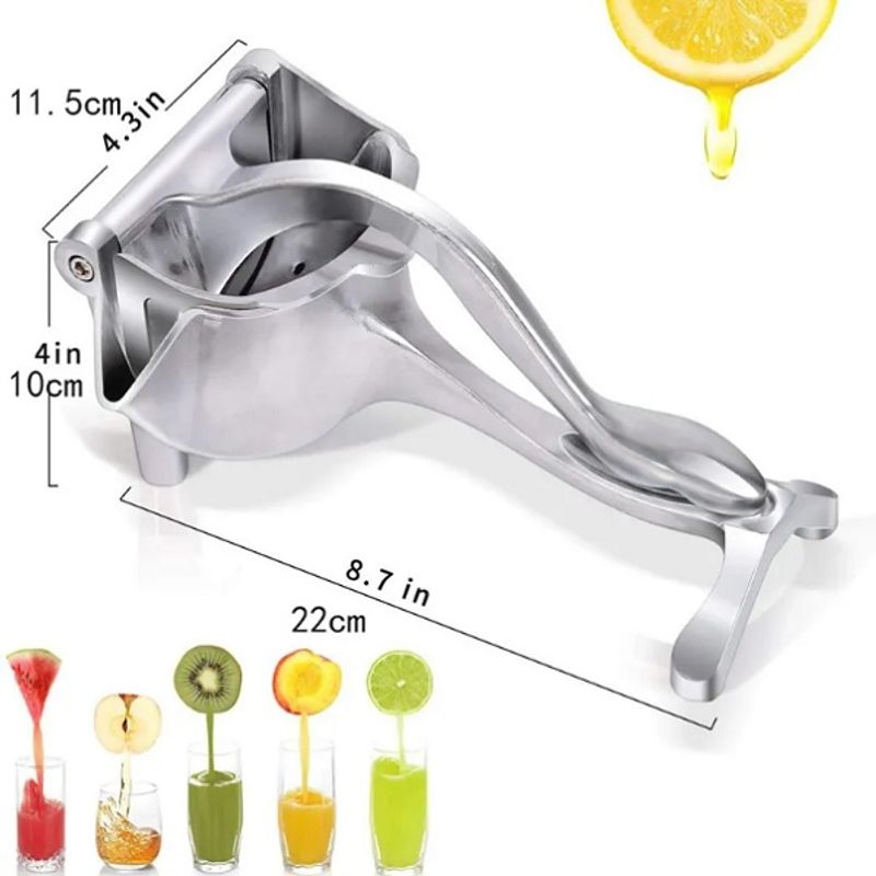 Casa si Gradina - Bucatarie si vesela - Ustensile bucatarie - Prese si storcatoare manuale - Storcator manual de fructe, citrice, otel inoxidabil, argintiu - Infinity.ro