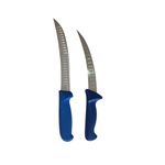 Casa si Gradina - Bucatarie si vesela - Vesela si tacamuri - Cutite si seturi de cutite - Set 2 cutite profesionale macelarie, 1 Cutit transat, 1 Cutit dezosat si degresat, lama cu alveole anti-lipire, otel - Infinity.ro