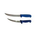 Casa si Gradina - Bucatarie si vesela - Vesela si tacamuri - Cutite si seturi de cutite - Set 2 cutite profesionale macelarie, 1 Cutit transat, 1 Cutit dezosat si degresat, lama cu alveole anti-lipire, otel - Infinity.ro