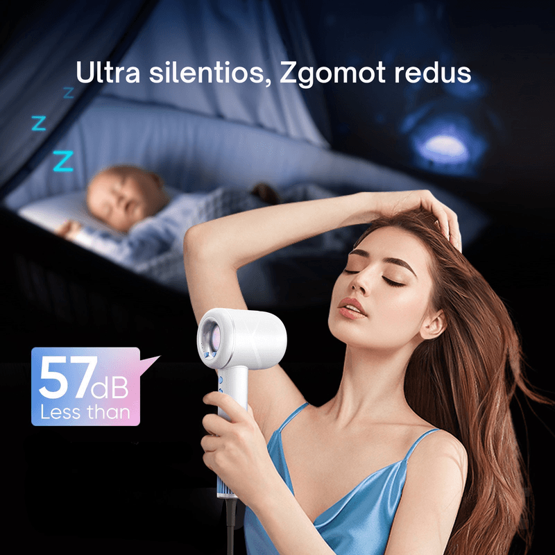 Ingrijire personala si Cosmetice - Aparate & accesorii ingrijire personala - Hair styling - Uscatoare de par - Uscator de par profesional, 1800W, 4 trepte de temperatura, 3 trepte de viteza, buton aer rece ingrijire cu ioni mineral - Infinity.ro