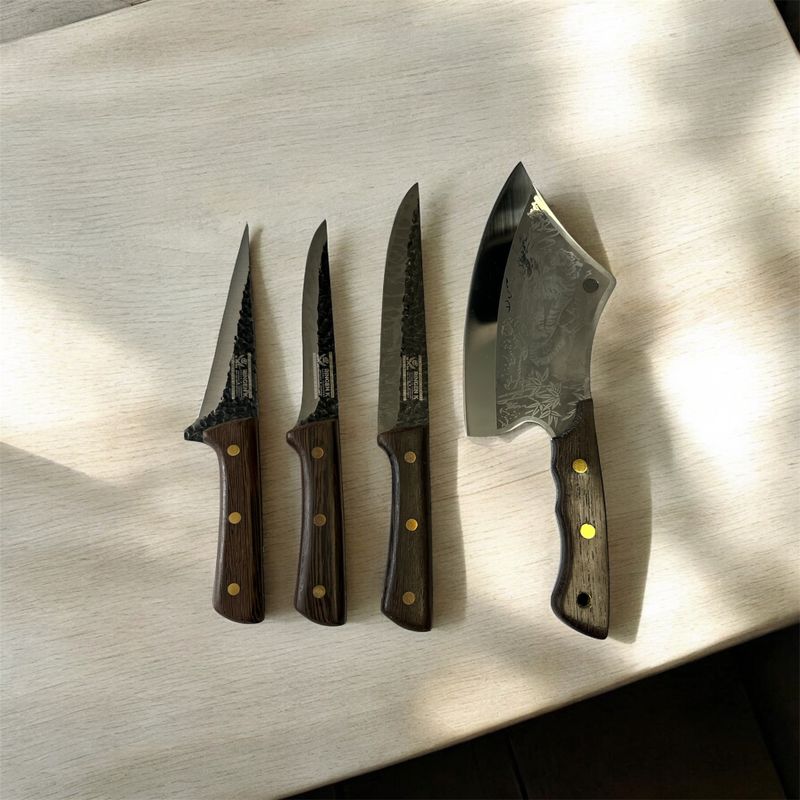 Casa si Gradina - Bucatarie si vesela - Vesela si tacamuri - Cutite si seturi de cutite - Set cutite macelarie profesionale, 4 piese - Infinity.ro