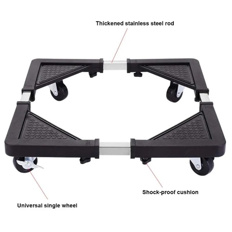 Electronice si Electrocasnice - Electrocasnice bucatarie - Accesorii electrocasnice bucatarie - Suport cu roti pentru mutat electrocasnice mari, reglabil si universal - Infinity.ro