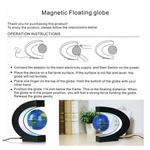 Casa si Gradina - Corpuri si surse de iluminat - Veioze si lampi - Veioze - Glob pamantesc, magnetic, plutitor cu iluminare LED, suport tip C - Infinity.ro