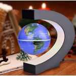 Casa si Gradina - Corpuri si surse de iluminat - Veioze si lampi - Veioze - Glob pamantesc, magnetic, plutitor cu iluminare LED, suport tip C - Infinity.ro