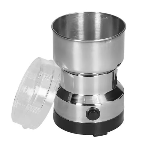 Rasnita electrica, cafea, condimente si nuci, carcasa si lame din inox, 200W, capacitate 100g, argintiu