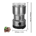 Electronice si Electrocasnice - Electrocasnice bucatarie - Mixere, tocatoare & roboti de bucatarie - Blendere si mini tocatoare - Rasnita electrica, cafea, condimente si nuci, carcasa si lame din inox, 200W, capacitate 100g, argintiu - Infinity.ro