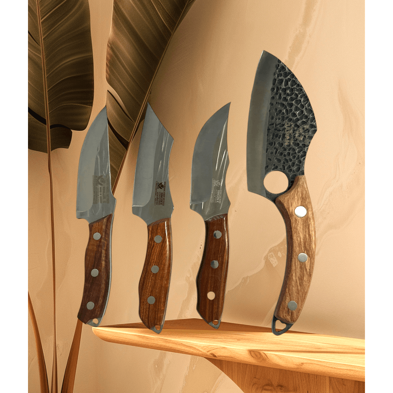 Casa si Gradina - Bucatarie si vesela - Vesela si tacamuri - Cutite si seturi de cutite - Set cutite profesionale vanatoare si pescuit, 4 piese - Infinity.ro