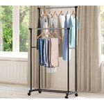 Casa si Gradina - Mobilier - Organizare si depozitare - Cuiere - Suport dublu pentru umerase, mobil - Infinity.ro