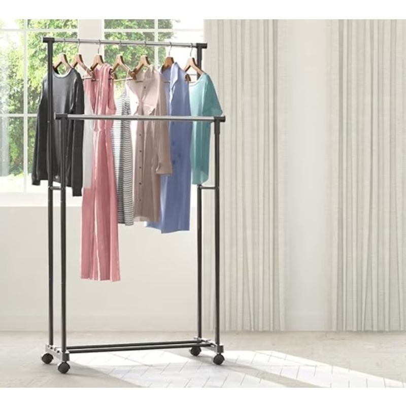 Casa si Gradina - Mobilier - Organizare si depozitare - Cuiere - Suport dublu pentru umerase, mobil - Infinity.ro