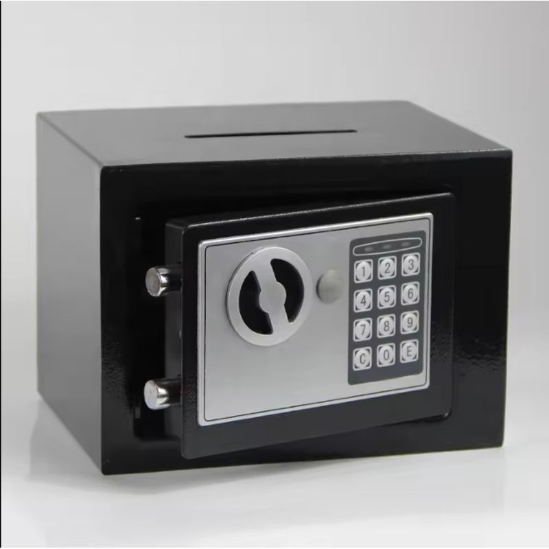 Casa si Gradina - Constructii - Depozitare, transport si protectie - Seifuri si casete de valori - Seif din otel cu cifru electronic si cheie, 23x17x17 cm - Infinity.ro