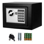 Casa si Gradina - Constructii - Depozitare, transport si protectie - Seifuri si casete de valori - Seif din otel cu cifru electronic si cheie, 23x17x17 cm - Infinity.ro