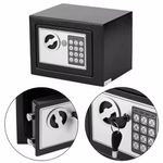 Casa si Gradina - Constructii - Depozitare, transport si protectie - Seifuri si casete de valori - Seif din otel cu cifru electronic si cheie, 23x17x17 cm - Infinity.ro