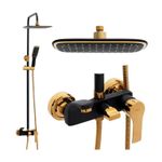 Casa si Gradina - Sanitare - Cazi si cabine de dus - Coloane si seturi de dus - Set de dus cu suport culisant, dus fix si para dus mobila - Infinity.ro