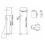 Casa si Gradina - Sanitare - Cazi si cabine de dus - Coloane si seturi de dus - Set de dus cu suport culisant, dus fix si para dus mobila - Infinity.ro