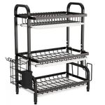 Casa si Gradina - Bucatarie si vesela - Organizare si depozitare bucatarie - Scurgator vase - Scurgator pentru vase si tacamuri cu picurator, 3 niveluri - Infinity.ro