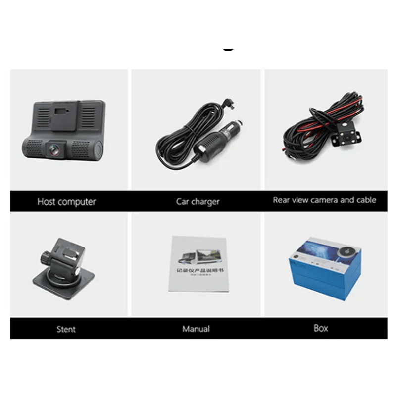 Auto si Moto - Electronice auto - Camere auto si DVR - Camera auto tripla, fata, interior, spate, 4", Full HD - Infinity.ro