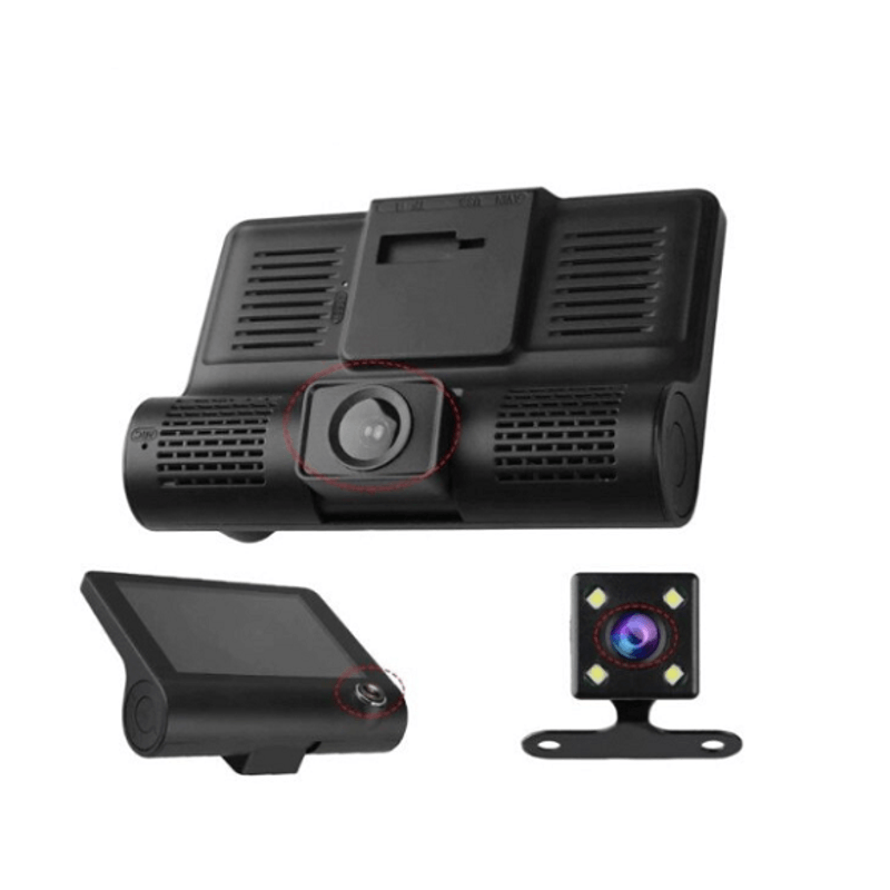 Auto si Moto - Electronice auto - Camere auto si DVR - Camera auto tripla, fata, interior, spate, 4", Full HD - Infinity.ro