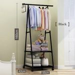 Casa si Gradina - Mobilier - Organizare si depozitare - Umerase si valeti - Suport pentru haine si umerase, 160 x 55 x 42 cm, negru - Infinity.ro