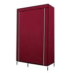 Casa si Gradina - Mobilier - Dulapuri si sifoniere - Sifoniere - Sifonier/dulap textil dublu-umerase si rafturi, cu cadru metalic 105x45x175 cm - Infinity.ro