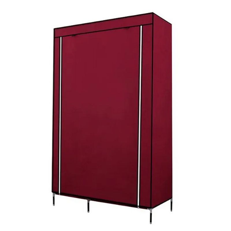 Casa si Gradina - Mobilier - Dulapuri si sifoniere - Sifoniere - Sifonier/dulap textil dublu-umerase si rafturi, cu cadru metalic 105x45x175 cm - Infinity.ro