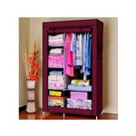 Casa si Gradina - Mobilier - Dulapuri si sifoniere - Sifoniere - Sifonier/dulap textil dublu-umerase si rafturi, cu cadru metalic 105x45x175 cm - Infinity.ro