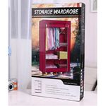 Casa si Gradina - Mobilier - Dulapuri si sifoniere - Sifoniere - Sifonier/dulap textil dublu-umerase si rafturi, cu cadru metalic 105x45x175 cm - Infinity.ro