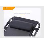 Sport si Outdoor - Camping - Mobilier pentru camping - Scaune camping - Scaun camping, pliabil, cu pernuta, suport pentru pahare si carte, negru - Infinity.ro