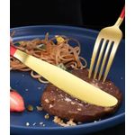 Casa si Gradina - Bucatarie si vesela - Vesela si tacamuri - Tacamuri si seturi - Set tacamuri 24 piese, auriu/rosu - Infinity.ro