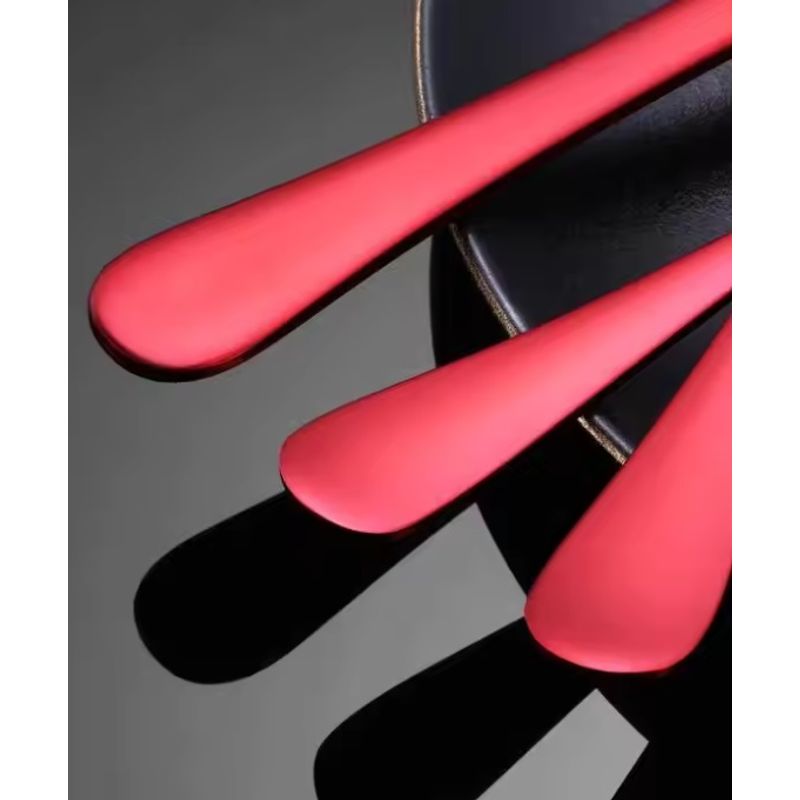 Casa si Gradina - Bucatarie si vesela - Vesela si tacamuri - Tacamuri si seturi - Set tacamuri 24 piese, auriu/rosu - Infinity.ro