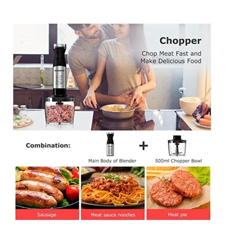 Electronice si Electrocasnice - Electrocasnice bucatarie - Mixere, tocatoare & roboti de bucatarie - Blendere si mini tocatoare - Blender 4 in 1, 1500W - Infinity.ro