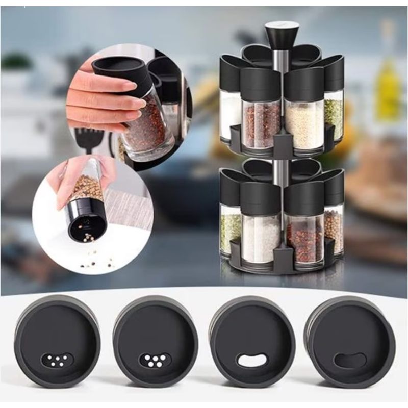 Casa si Gradina - Bucatarie si vesela - Ustensile bucatarie - Rasnite si dozatoare condimente - Set recipiente pentru ierburi si condimente, 12 buc - Infinity.ro