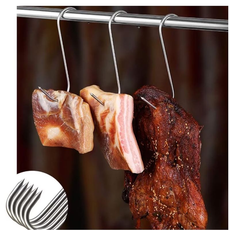 Casa si Gradina - Gradina si terasa - Gratare si accesorii - Accesorii gratare - Carlige din otel inoxidabil, 10 buc/set, 18 cm - Infinity.ro