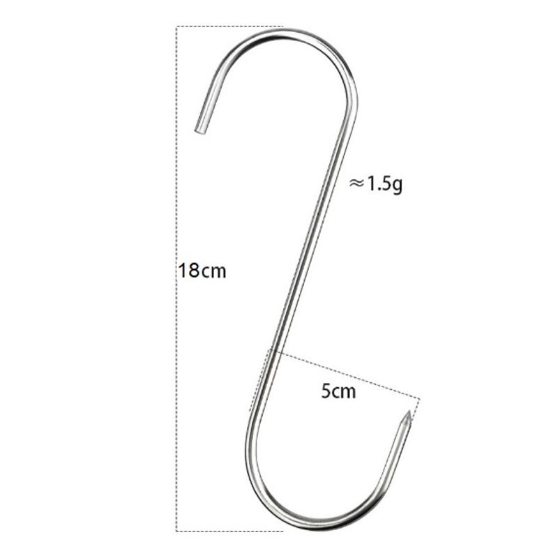 Casa si Gradina - Gradina si terasa - Gratare si accesorii - Accesorii gratare - Carlige din otel inoxidabil, 10 buc/set, 18 cm - Infinity.ro