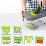 Casa si Gradina - Bucatarie si vesela - Ustensile bucatarie - Razatori si curatatoare - Razatoare multifunctionala pentru legume si fructe, 22 piese - Infinity.ro