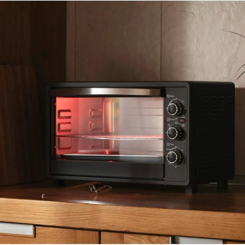 Electronice si Electrocasnice - Aragazuri, cuptoare si hote - Cuptoare - Cuptoare electrice - Cuptor electric 48 L, 2600W, 3 functii de gatire, temporizator cu alarma sonora, tava si gratar, capacitate mare - Infinity.ro