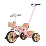 Jucarii, Copii si Bebe - Jucarii si jocuri - Jucarii de exterior - Triciclete - Tricicleta copii 2-5 ani cu maner parental detasabil, Roz, Suport picioare, Pahar si doua cosuri pentru jucarii - Infinity.ro