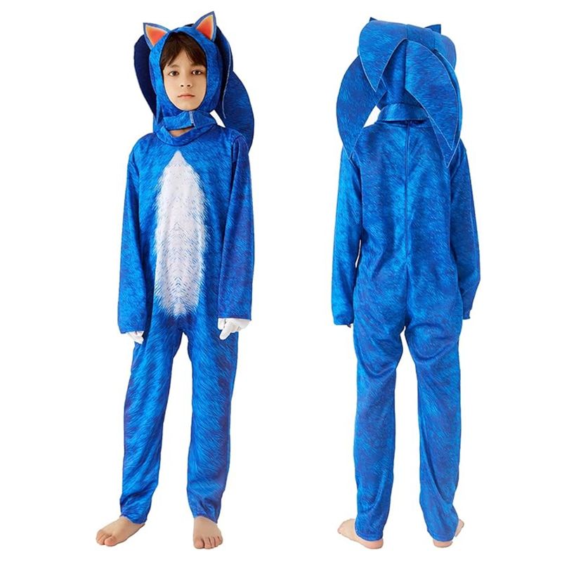 Jucarii, Copii si Bebe - Jucarii si jocuri - Jucarii de rol - Masti si costume copii - Costum Ariciul Sonic KidMania® pentru copii 3-5 ani 90-110 cm - Infinity.ro